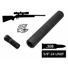 2в1 розбірний глушник+дтк AFTactical S39M24, M241, .308, 5/8x24 UNEF, AR10, Болтовик .223