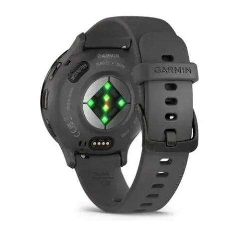 Смарт-часы Garmin Venu 3s серые со сланцевым стальным безелем и силиконовым ремешком