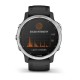 Смарт-часы Garmin fenix 6S Solar серебристые с черным ремешком