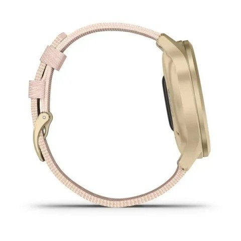 Смарт-годинник Garmin vivomove Style зі світло-золотим корпусом та рожевим ремінцем