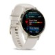 Смарт-часы Garmin Venu 3s айвори с золотистым стальным безелем и силиконовым ремешком