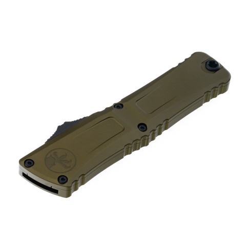 Ніж Microtech Combat Troodon Gen III OTF Iinterceptor, чорний клинок, руків'я OD green