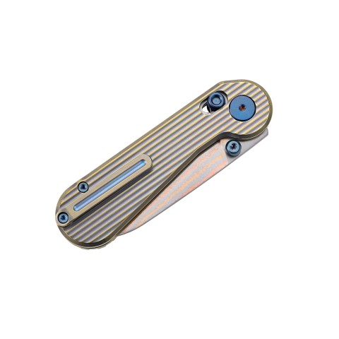 Ніж-антистрес Hightron EdgePlay, дамаск з міддю, титан TC4