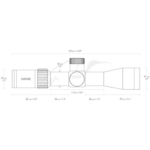 Прицел оптический Hawke Airmax Compact 3-12x40 SF сетка AMX с подсветкой