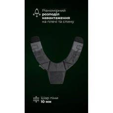 Анатомічний плечовий демпфер для плитоноски “М4” M-XL (Чорний) ТМ Балістика