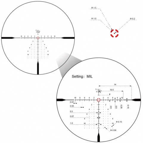 Приціл оптичний Vector Optics Continental X10 1-10x28 (34 мм) ED FFP illum. VET-RAR 2
