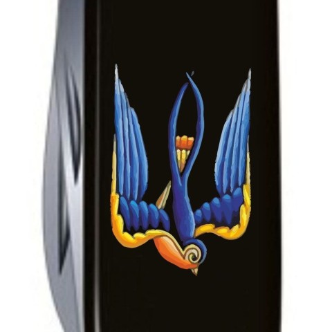 Ніж Victorinox Climber Ukraine 91мм,14функ,чорн ,Ластівка