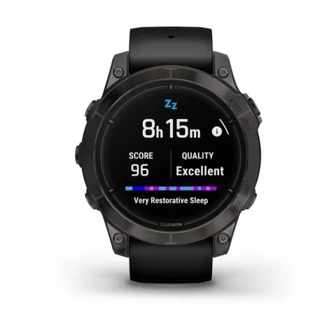 Смарт-годинник Garmin epix Pro Gen 2 Sapphire Edition (47мм) карбоново-сірий титановий DLC з чорним ремінцем