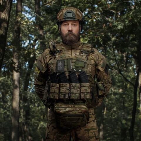 Сумка-напашник Ukrarmor PRO. Розмір XL (19х26 см). Матеріал Cordura 500D Мультикам