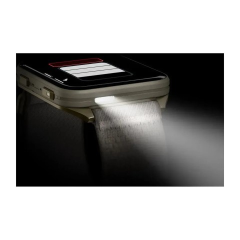 Смарт-годинник Garmin Venu X1 золотистий / титан із ремінцем кольору французький сірий