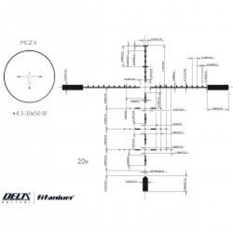 Прицел оптический  Delta DO Titanium 4.5-30x50  MCZ II illum. 30mm