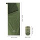 Спальний мішок Naturehike LW180 Mini NH21MSD04, лівий, темно-зелений