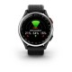 Смарт-часы Garmin Approach S44 с серебристым алюминиевым безелем и черным ремешком