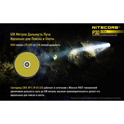 Фонарь Nitecore P30