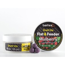 Бойлы Baitex вареные Flat & Feeder Mulberry 10 мм (45 шт)