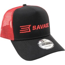 Кепка Savage TRUCKER HAT W/ RED SAVAGE LOGO с козырьком ц:красный/черный