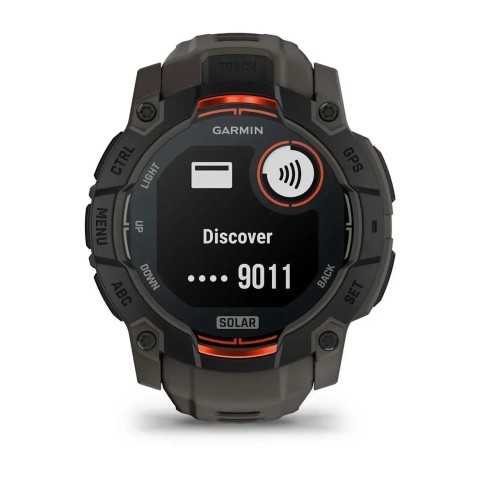 Смарт-годинник Garmin Instinct 3 (50 мм) Solar чорний/вугільний