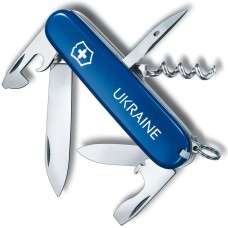 Ніж Victorinox Spartan Ukraine 91мм,12функ,син ,Ukraine біл.