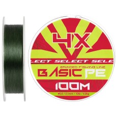 Шнур Select Basic PE Green 100m #0.6/0.10mm 10lb/4.8kg