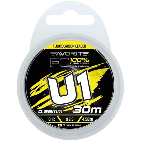 Флюорокарбон Favorite U1 FC 30m #2.5/0.26mm 10.1lb/4.58kg