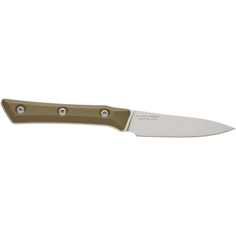 Нож кухонный Microtech Pairing Knife Stonewash G-10 Od Green