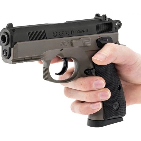Пістолет страйкбольний ASG CZ 75D Compact FDE Spring кал. 6 мм