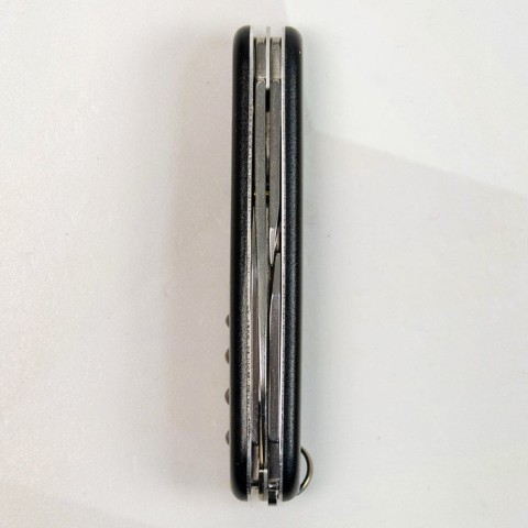 Ніж Victorinox Spartan Mat 91мм,12функ,чорн.мат,штоп,жовт.лого