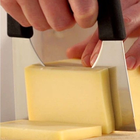 Кухонний ніж Victorinox Fibrox Cheese 15x9см для сиру з чорн. ручкою