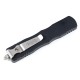 Ніж Microtech Dirac Delta D/E OTF, stonewash клинок, чорне руків'я