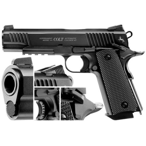 Пневматический пистолет Umarex Colt M45 CQBP BLACK Blowback