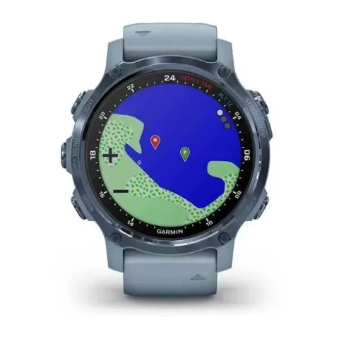 Смарт-годинник Garmin Descent Mk2S мінерально-синій з ремінцем кольору морської піни