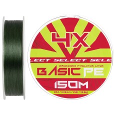 Шнур Select Basic PE Green 150m #3.0/0.26mm 45lb/20.8kg