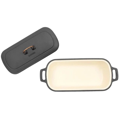 Жаровня Barebones Enamel Lined Baking Pan з кришкою vintage white