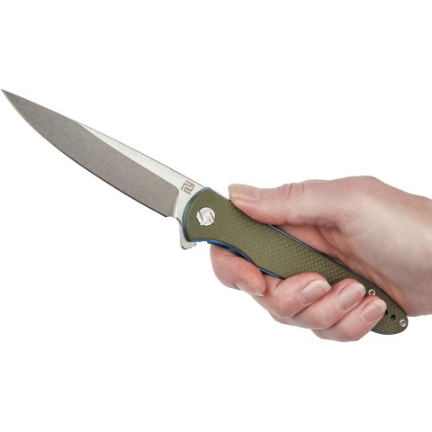 Ніж Artisan Shark G-10, D2 green