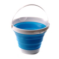 Відро складане силіконове СИЛА 5 л blue