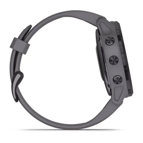 Смарт-часы Garmin fenix 6S Pro Solar Edition аметистово-стальные с серым замшевым ремешком