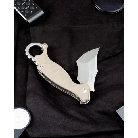 Ніж складаний кишеньковий Ruike P881-W, (7.6 см) 14C28N / G10 бежевий