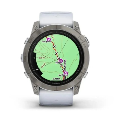 Смарт-годинник Garmin epix Pro Gen 2 Sapphire Edition (51 мм) титановий з ремінцем кольору білого каменю