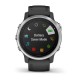 Смарт-часы Garmin fenix 6S серебристые с черным ремешком