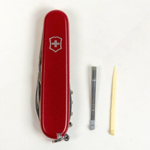 Ніж Victorinox Spartan Mat 91мм,12функ,черв.мат,штоп