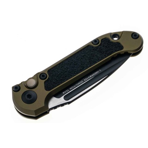 Ніж Microtech L.U.D.T S/E Gen III.,  чорний клинок, напівсеррейтор, руків'я  OD green