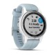 Смарт-часы Garmin fenix 5S Plus белые с серо-голубым ремешком