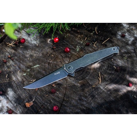 Ніж складаний туристичний Ruike P108-SB, (8.8 см) 14C28N / 3cr14n чорний