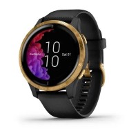 Смарт-годинник Garmin Venu чорний з золотистим безелем