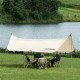 Тент для кемпінгу Naturehike Girder NH20TM006, 150D, 400*292 см, золотий (з двома стійками)