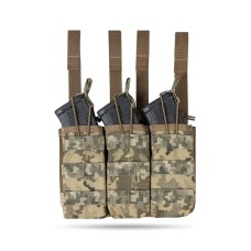Підсумок Ukrarmor потрійний під магазини АК/АR. Cordura 500D. Molle Піксель