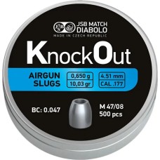 Пули пневм JSB Diabolo KnockOut Slugs 4,51 мм , 0,650 г, 500 шт/уп