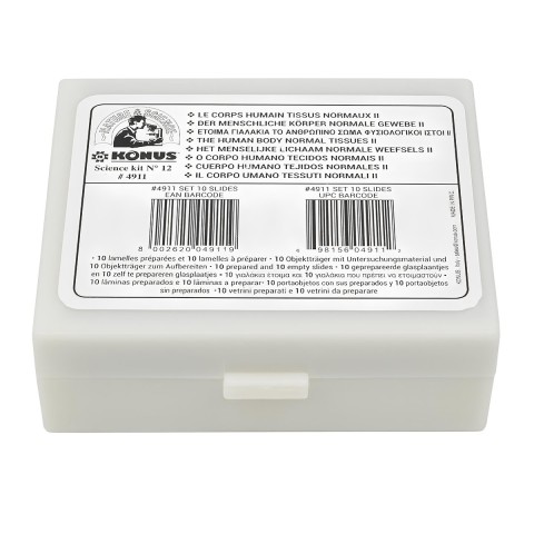 Набір мікропрепаратів KONUS Здорові тканини людського тіла, частина II (10 шт.)