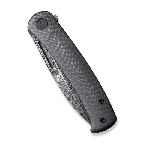 Ніж складаний туристичний Civivi Caetus Flipper, (8.8 см) Damascus / Carbon Fiber