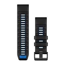 Ремешки для часов Garmin QuickFit 26 силиконовые, черные/синие